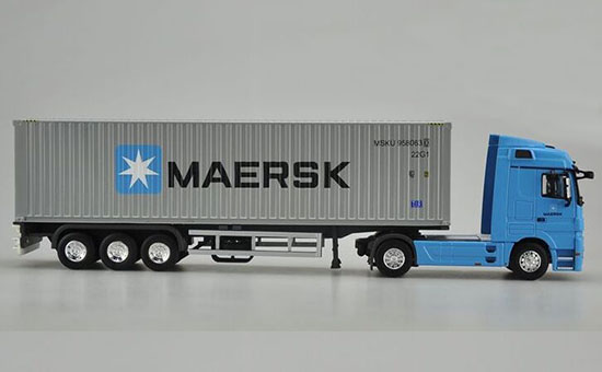 Miniatura Carreta Mercedes Benz Container Escala 1:50 Maersk