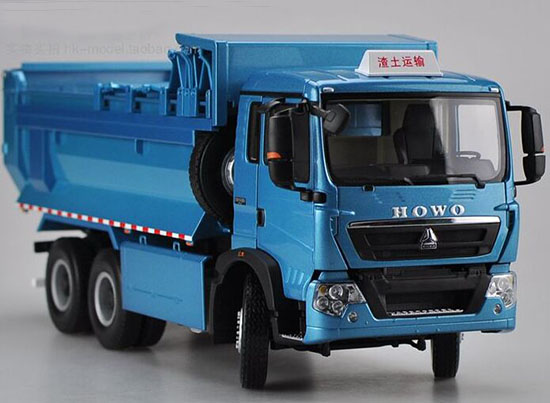 1:24 Scale Blue Diecast HOWO T5G Dump Truck Model