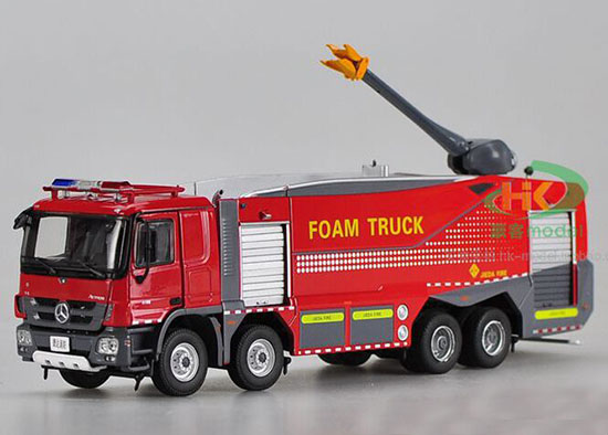 Red 1:50 Diecast Mercedes-Benz ACTROS Fire Engine Truck Model