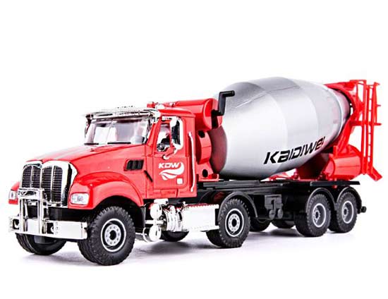 Kids 1:50 Scale Red Diecast Concrete Mixer Truck Toy