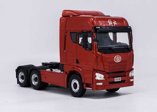 1:24 Red/ Black Diecast FAW JieFang JH6 Tractor Unit Model