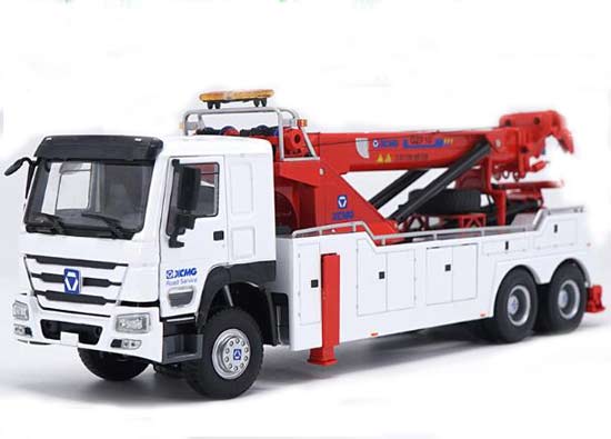 White 1:35 Scale Diecast XCMG QZF10 Tow Truck Model