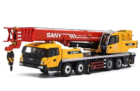 Yellow 1:43 Scale Diecast SANY STC500 Mobile Crane Model
