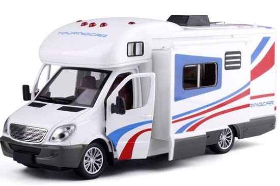 Kids 1:32 Scale White Diecast Motor Homes Toy