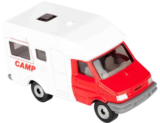 Mini Scale White-Red SIKU 1022 Diecast Iveco Motor Homes Toy