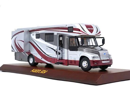 Silver 1:42 Scale Diecast Klen RV Motor Homes Bus Model