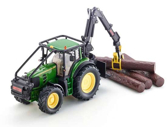 Green 1:32 Scale SIKU 4063 Kid Diecast John Deere Log Truck Toy