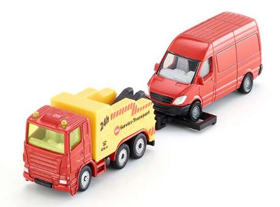 Mini Scale Kids Red SIKU 1667 Diecast Tow Truck Toy