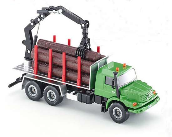 1:50 Scale Green SIKU 2714 Diecast Mercedes Benz Log Truck Toy