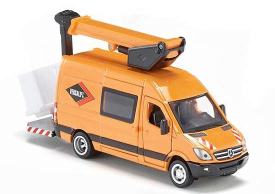 1:50 Scale Yellow SIKU 1940 Diecast Mercedes Benz Tow Truck Toy