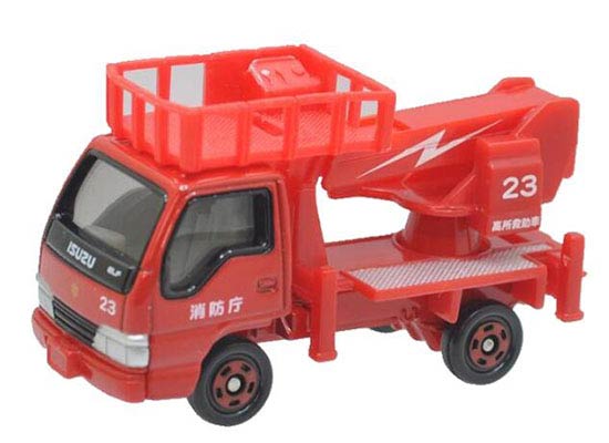 Kids Tomica Red NO.83 Diecast Isuzu Fire Engine Truck Toy