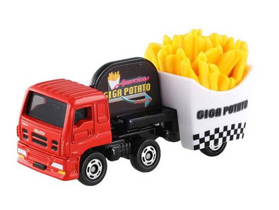 Kids Tomica NO.55 Red Diecast Isuzu GIGA Transport Truck Toy
