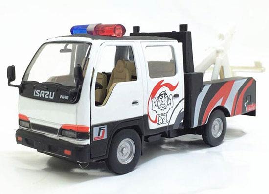 Kids 1:32 Scale White Diecast Isuzu Tow Truck Model