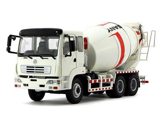 White 1:35 Scale Diecast SANY Mixer Truck Model