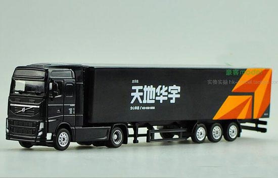 1:87 Scale Black Diecast Volvo Semi Truck Model