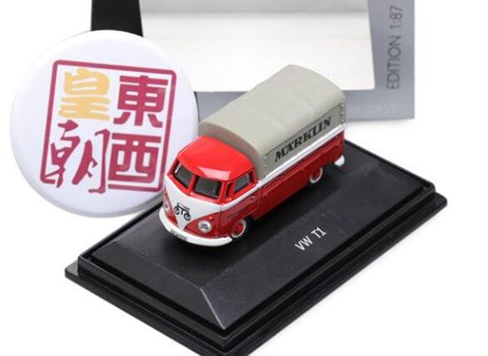 1:87 Scale Red Schuco Diecast VW T1 Model