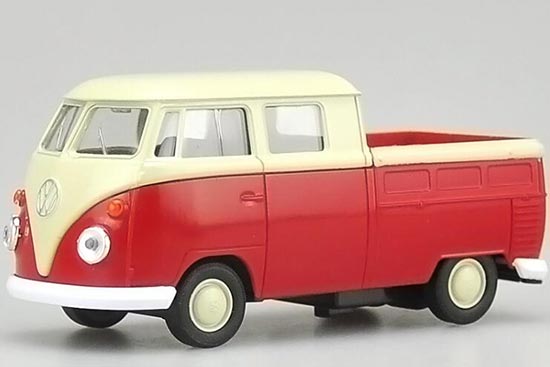 Kids 1:36 Scale Welly Red Diecast VW T1 Pickup Truck Toy