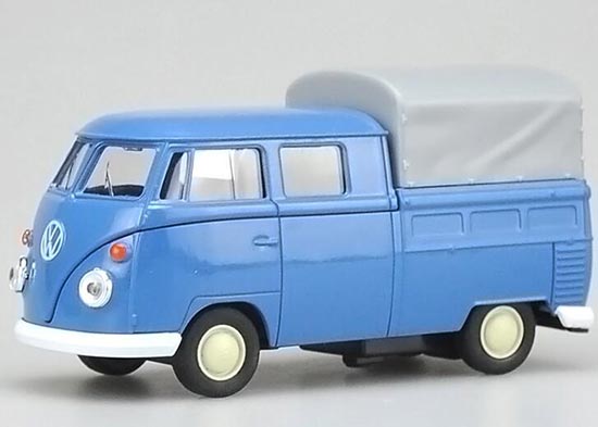 1:36 Scale Kids Welly Blue Diecast VW T1 Pickup Truck Toy