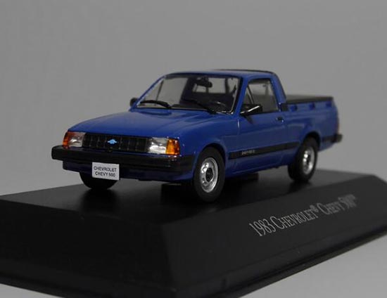Blue 1:43 Diecast Chevrolet Chevy 500 1983 Pickup Truck Model