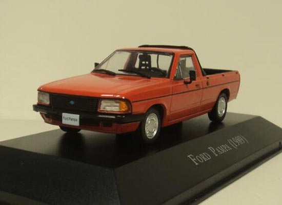 1:43 Scale Orange Diecast Ford Pampa 1989 Pickup Truck Model