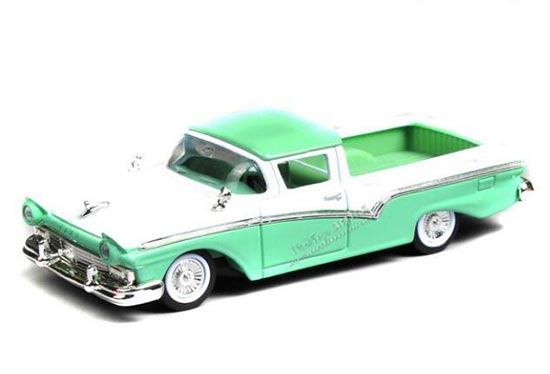 Green / Yellow Diecast 1957 Ford Ranchero Pickup Truck Model