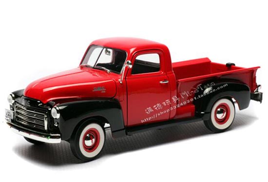 Red 1:18 Scale Diecast 1950 GMC Pickup Truck Model