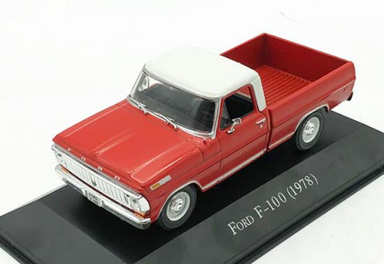 IXO 1:43 Scale Red Diecast 1978 Ford F-100 Pickup Truck Model