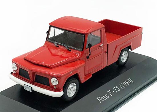 1:43 Scale IXO Red Diecast 1978 Ford F-75 Pickup Truck Model