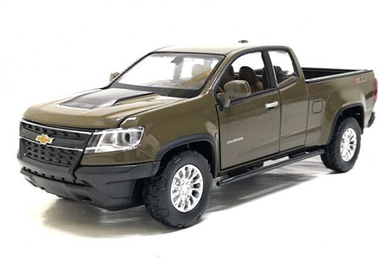 Kids Red / Blue / Brown Diecast Chevrolet Colorado Pickup Toy