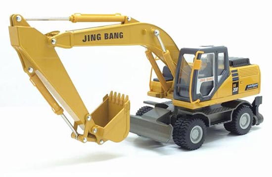 Kids Yellow 1:50 Scale Diecast Excavator Toy