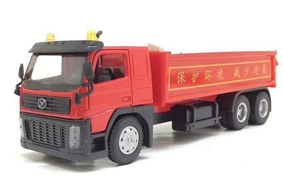 White / Red Kids Building Rubbish Diecast Transport Truck Toy