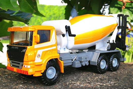 Blue / Yellow 1:60 Scale Kids Diecast Concrete Mixer Truck Toy