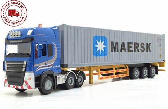 1:50 Scale MAERSK Blue Kids Diecast Semi Truck Toy