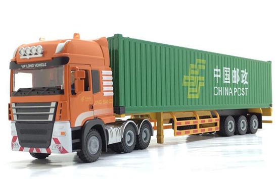 Orange-Green 1:50 Scale China Post Diecast Semi Truck Toy