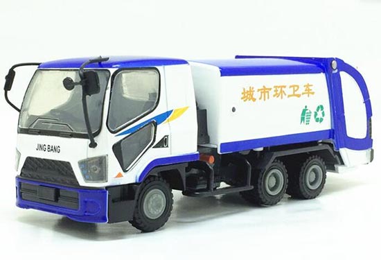 Kids Blue / Orange Diecast Garbage Dump Truck Toy