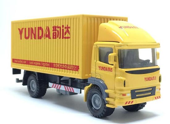 1:60 Scale Kids Yellow Diecast Box Truck Toy