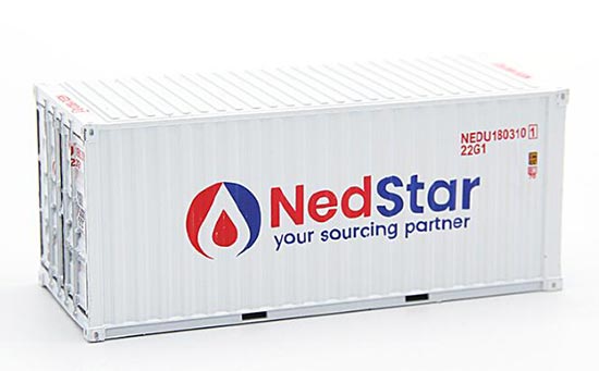 White 1:50 Scale NedStar Diecast Container Model