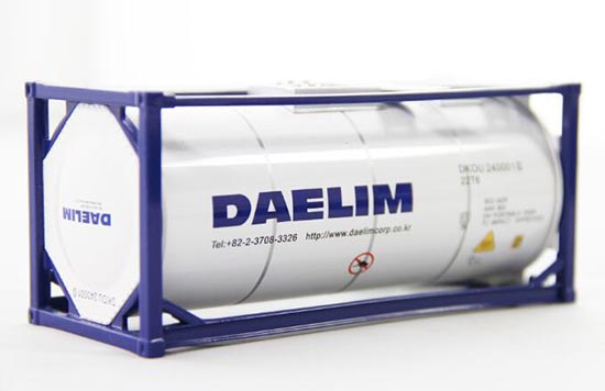 White 1:50 Scale DAELIM Diecast Oil Tank Model