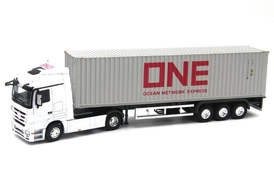 Red / White 1:50 Ocean Network Express Diecast Semi Truck Model