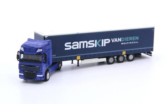 1:87 Scale Blue Samskip Diecast Semi Truck Model