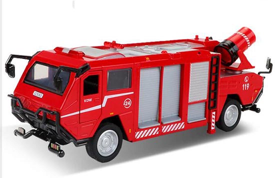 Red 1:50 Scale Kids Diecast Double Headed Fire Engine Truck Toy