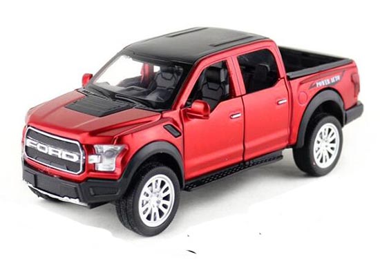 Black / White / Red/ Yellow Diecast Ford F-150 Pickup Truck Toy