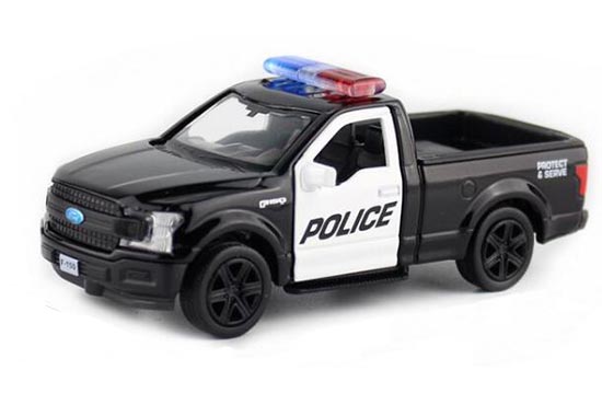 Black 1:36 Scale Police Diecast Ford F-150 Pickup Truck Toy