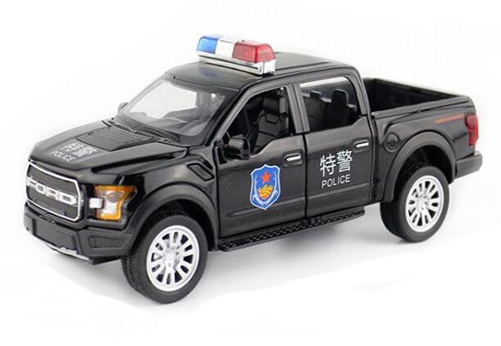Black /White /Green Police Diecast Ford F-150 Pickup Truck Toy