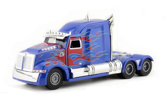 Kids 1:50 Scale Blue Diecast Kenworth Tractor Unit Toy