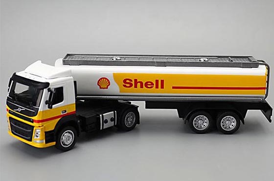1:50 Scale Shell Kids Diecast Volvo Oil Tanker Truck Toy