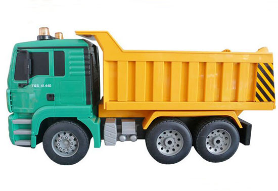 Kids 1:20 Green-Yellow Full Functions R/C Dump Man Truck Toy