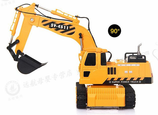 Kids 1:20 Scale Yellow Full Functions R/C Excavator Toy
