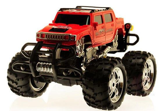 Kids Yellow / Red Full Functions Big Tires R/C Pickup Truck Toy