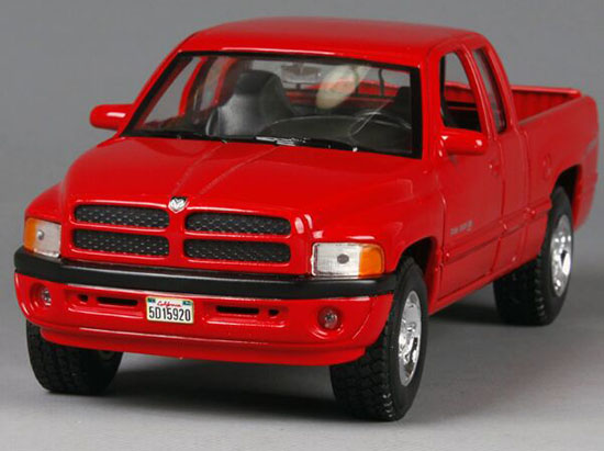 1:24 Red /Yellow /Silver Diecast Dodge RAM 1500 Pickup Truck Toy